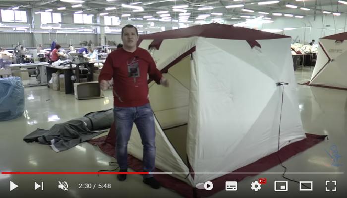 Видеообзор о зимних палатках Polar Bird Long Компакт: