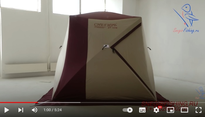 Видеообзор о зимних палатках Снегирь серии Long