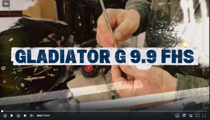 Видеообзор об обновлении лодочного мотора Gladiator G9.9FHS в 2025 году